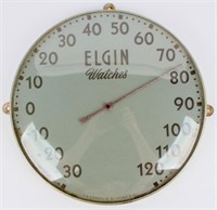 Vintage Elgin Watches Outdoor Thermometer Sign