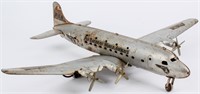 Toy Pressed Steel DC-4 Airplane 1950's Pan Am
