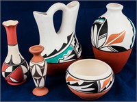 Signed Native American Acoma Pottery New Mexico
