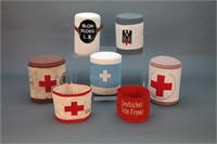 9 armbands, mostly German Red Cross, mostly WWII.
