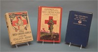 28 WWI books: Red Cross, Army medics. 2 shelves