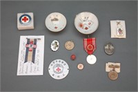 37 items: Medals, lapel pins, mostly Japanese.
