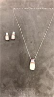 Sterling silver necklace and matching earrings