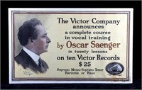 Original RCA Victor Oscar Saenger Poster c.1916