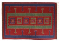 Zapotec Native American Indian Hand-Spun Wool Rug