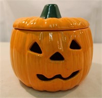 Ceramic Halloween Pumpkin Jar