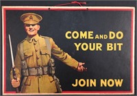 'Come and Do Your Bit Join Now' Recruitment Poster