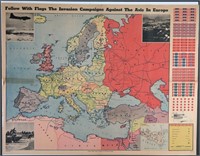 Philadelphia Inquirer WWII Axis Map