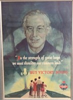 WWII President Roosevelt Victory Bonds Poster