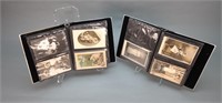 Over 180 postcards, etc. in 3 albums. WWI, WWII...
