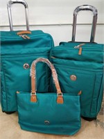 Joy Mangano Green 3 Pc. Luggage Set