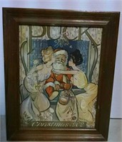 Puck Christmas 1902 picture in frame