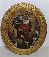 Victorian Oval Santa print