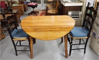 Drop Leaf Table and Two Chairs