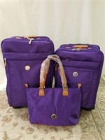 Joy Mangano Purple 3 Pc. Luggage Set