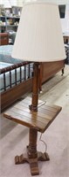 Vintage Wood Base Floor Lamp