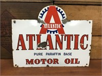 Original Atlantic union enamel rack sign