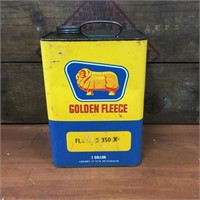 Golden Fleece 1 gallon oil  tin