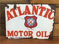 Original Atlantic union enamel sign double sided