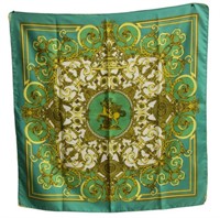 HERMES 'LES TUILERIES' SILK TWILL SCARF