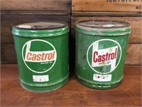 2 x Castrol 4 gallon drums