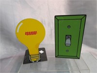Light Bulb & Switch Book Ends
