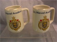 2 US Naval Academy Coffee Mugs