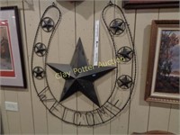 Metal WELCOME Star Horseshoe Decor