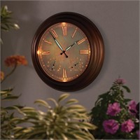 New The 24" Outdoor Lighted Atomic Clock