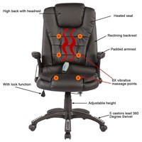 New The Heated Massaging Executive Chair