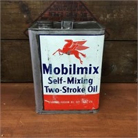 Mobil mix two- stroke  oil 1 gallon tin