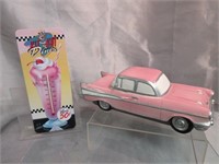 Thermometer & Pink Cadillac Covered Dish