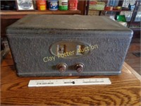 Antique Radio with Metal Cabinet