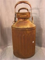 Antique Galvanized 5 Gallon Can -Embossed Lid