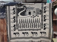 "Cow" Throw Blanket approx 4x6