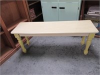 Country Style Painted Wood Bench -approx 4' long