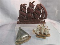 Sailing Ship Model, Sculpture, etc.