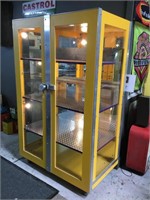 Glass cabinet with lighting & heavy duty padlock