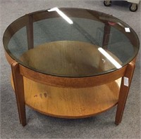 MID CENTURY REMPLOY ROUND COFFEE TABLE WITH A