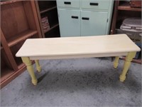 Country Style Painted Wood Bench -approx 4' long