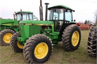 JOHN DEERE 4450 MFWD TRACTOR, 10,631 HOURS SHOWING