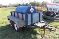 TANDEM AXLE TRAILER C/W STEEL FUEL TANK