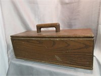 Hand Made Solid Oak Tool Box -no key