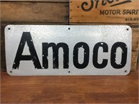 Original Amoco tanker sign approx 90 x 40 cm