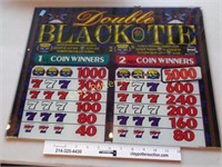 Glass Slot Machine Front - Double Black Tie