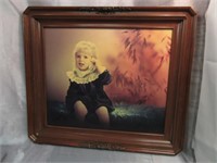 Large Wood Picture Frame -Picture Included