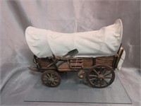 Wood Covered Wagon Model w/Accessories