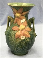 9.25" Roseville vase with 2 small chips on rear