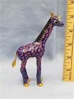 Cloisonné giraffe 5.25" tall              (k 92)
