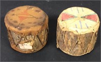 (2) Wooden Drums; small